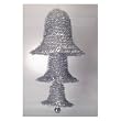 50" Huge Silver Folding Tinsel Bells Commercial Christmas Decoration