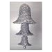 50" Huge Silver Folding Tinsel Bells Commercial Christmas Decoration