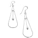 Long Sterling Silver Pendulum Drop Yoga Earrings of Balance