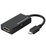 B&A-Adaptateur micro usb vers hdmi , pour telephone samsung galaxy S2,SB mâle vers HDMI femelle/ Adaptateur MHL - noir pour Samsung Galaxy i9100 S2, Samsung I997 Infuse 4G, Galaxy Note, HTC Evo 3D, 4G Sensation HTC, le HTC EVO 4G Voir, HTC Flyer Tablet