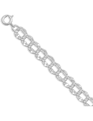 Sterling Silver 7 Inch Medium Charm Bracelet (7.5mm)