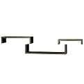 Shelf Help Wood Shelves Set of 3 - Black