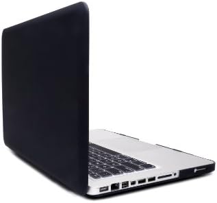 Techno Earth Rubberized Hard Case Cover for Macbook Pro 13.3" Retina A1425 Aliminum Unibody with Silicone Keyboard Cover Black