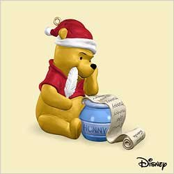 WINNIE THE POOH - POOH'S CHRISTMAS LIST 2006 Hallmark Ornament QXD8323