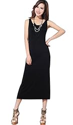 Full Length Summer Sleeveless Tank Cotton/Jersey Tunic/Maxi Dress 