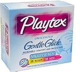 Playtex Gentle Glide Tampons, Unscented, Multipack of 18 Regular and 18 Super Absorbency Tampons, 36-Count Boxes (Pack of 2)