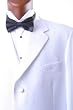 Men's Single Breasted Three Button White Tuxedo Flex-Fit Waist