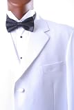 Men’s Single Breasted Three Button White Tuxedo Flex Fit Waist fashion  White Waist Tuxedo three Single Men’s FlexFit Button Breasted 