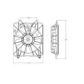 06 07 08 HONDA CIVIC Hybrid 4DR CONDENSER FAN MOTOR RH