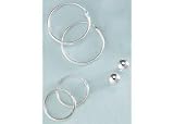 Signature Endless Hoops & Stud Set STERLING SILVER