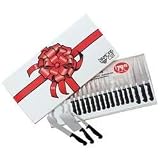 Diamond Cut  19pc Cutlery Set in White/Red Bow Box
