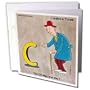 Londons Times Funny Music Cartoons - Old Man And The C -With Apologies To E. Hemmingway- - Greeting Cards-6 Greeting Cards with envelopes