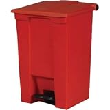 Winware Step-On Containers - Red (Hands-free foot pedal operation with tight-fitting lid to minimise food odour. Practical design in a great choice of colours, ideal for the commercial kitchen)