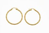 9ct Yellow Gold UER 039Y Ladies Hoop Earrings