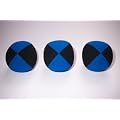 Jonglierball 3 Set ,Beanbag Superior (Velours) 67mm, schwarz-blau