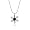 Eve's Addiction Sapphire Blue CZ Snowflake Necklace, 16 inches