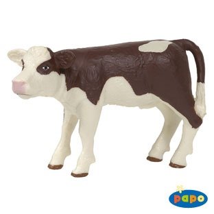 Childrens Toyshop  Toys : Papo - Brown & White Calf