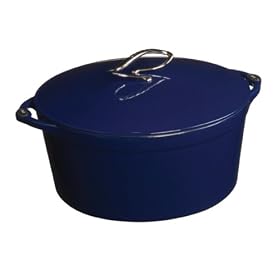 Lodge Enamel Cast-Iron 7-Quart Dutch Oven, Liberty Blue by Lodge
