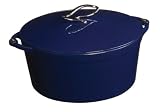 Lodge Enamel Cast-Iron 7-Quart Dutch Oven, Liberty Blue