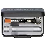 Maglite Solitaire Gray AAA Battery Key chain Flashlight in Gift Box with Key Ring