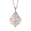 Rose Gold-Plated Floral Pendant with Chain