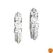 14K White Gold Diamond Cable Hinged Earrings