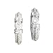 14K White Gold Diamond Cable Hinged Earrings