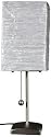 Unique Unusual Eclectic Interesting Lighting - 17" Yoko Contemporary Lantern Table Lamp - Silver