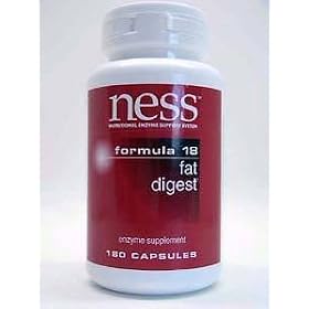 Ness Enzymes Fat Digest # 18 - 180 Capsules