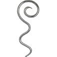 10g Stainless Steel Flagellum Spiral