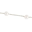 Cultured White Pearl Station Necklace