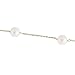 5mm Cultured White Pearl, 14Kt. Yellow Gold. Cultured White Pearl Station Necklace