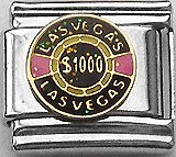 Clearly Charming Las Vegas $1000 Chip Italian Charm