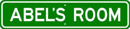 ABEL ROOM SIGN - Personalized Gift Boy or Girl, Aluminum