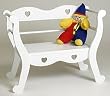 Child's White Heart Bench