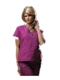 Dickies Bohemian V-Neck Tunic Scrub Top (XS-XL) in Assorted Colors.