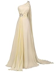 Acrylic/Chiffon One Shoulder Evening Dress/Bridesmaid Dress/Prom Dress/Party Dress 