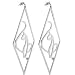 BABY PHAT Silver Tone Large Polished Cat and Rhinestone EARRINGS