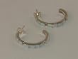 Navajo Indian Jewelry Opal Hoop Earrings - ER-0029