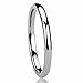 2MM Stainless Steel Wedding Band Ring High Polished Classy Domed Ring (5 to 11)