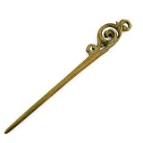 Crystalmood Handmade Lignum-vitae Wood Carved Hair Stick Auspiciousness 6.75 inches