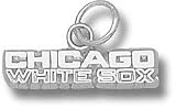 Chicago White Sox Solid Sterling Silver ''CHICAGO WHITE SOX'' 3/16'' Pendant