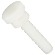 Nylon 6/6 Thumb Screw, Inch, Knurled Head, Thumb Drive, Flat Point, Plain Finish, Meets IFI-156 2002 Specifications, Right Hand Threads, Made In US