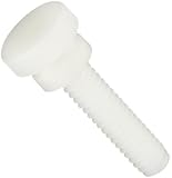 Nylon 6/6 Thumb Screw, Plain Finish, White, Knurled Head, Flat Point, Meets IFI 156, Right Hand Threads, Inch, Made in US