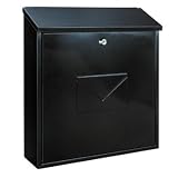 from Rottner Firenze Large Capacity A4 Steel Black Anthracite  Post Box Letter Box Mail Box Model T03426