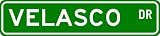 VELASCO Street Name Sign ~ Personalized Family Lastname Sign ~ Gameroom, Basement, Garage Sign