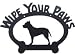 Wipe Your Paws Sign - Pit Bull Terrier