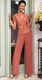 SILK CREPE WIDE LEG PANTS