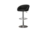 318NaC4K2QL. SL160  Wynn Black Faux Leather Modern Bar Stool (Set of 2) adjustable lift chrome base