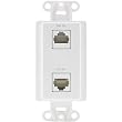 CHANNEL PLUS WPW-DD White Dual Data Wall Plate